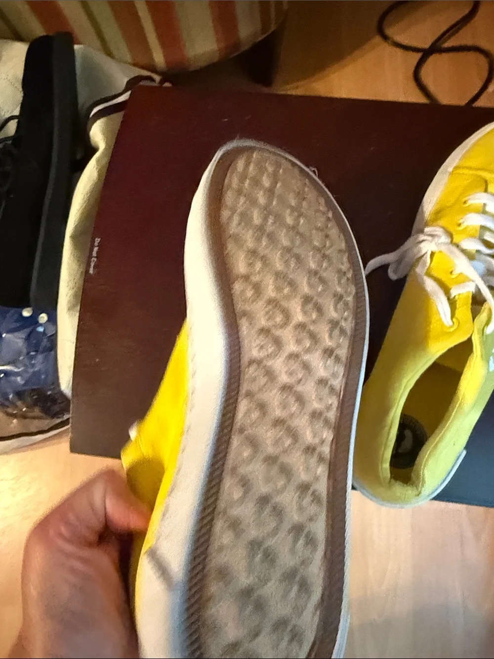 Hang Ten Yellow Canvas Athletic Shoes with White Laces